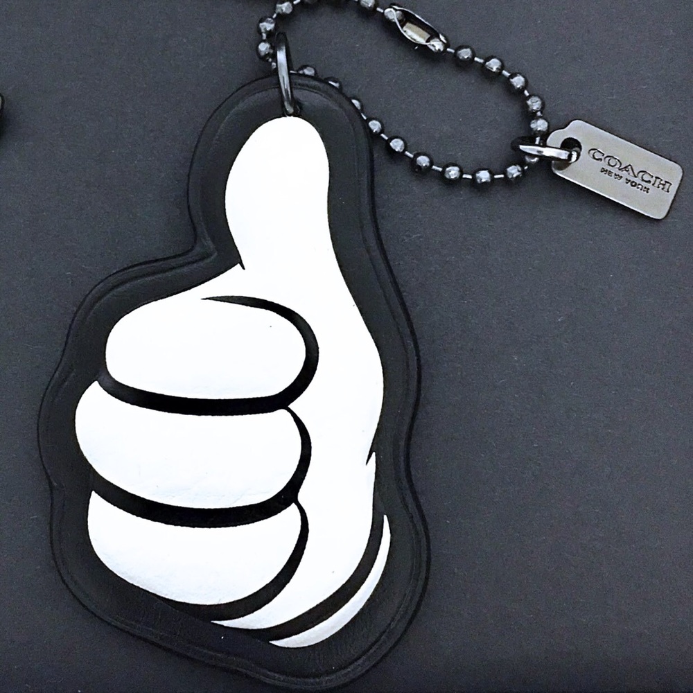 Coach Disney Mickey Thumbs Up Hangtag Bag Charm - Picture 3 of 6